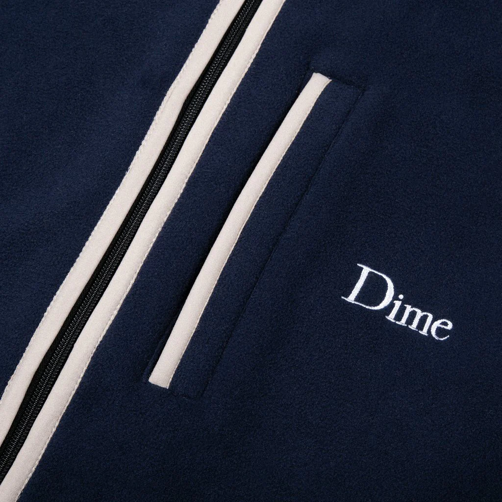 Dime MTL Polar Fleece Hooded Jacket - Navy - Image 2