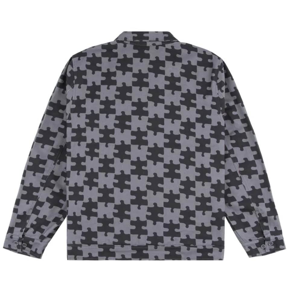 DIME Puzzle Twill Jacket - Charcoal / Black - Image 2