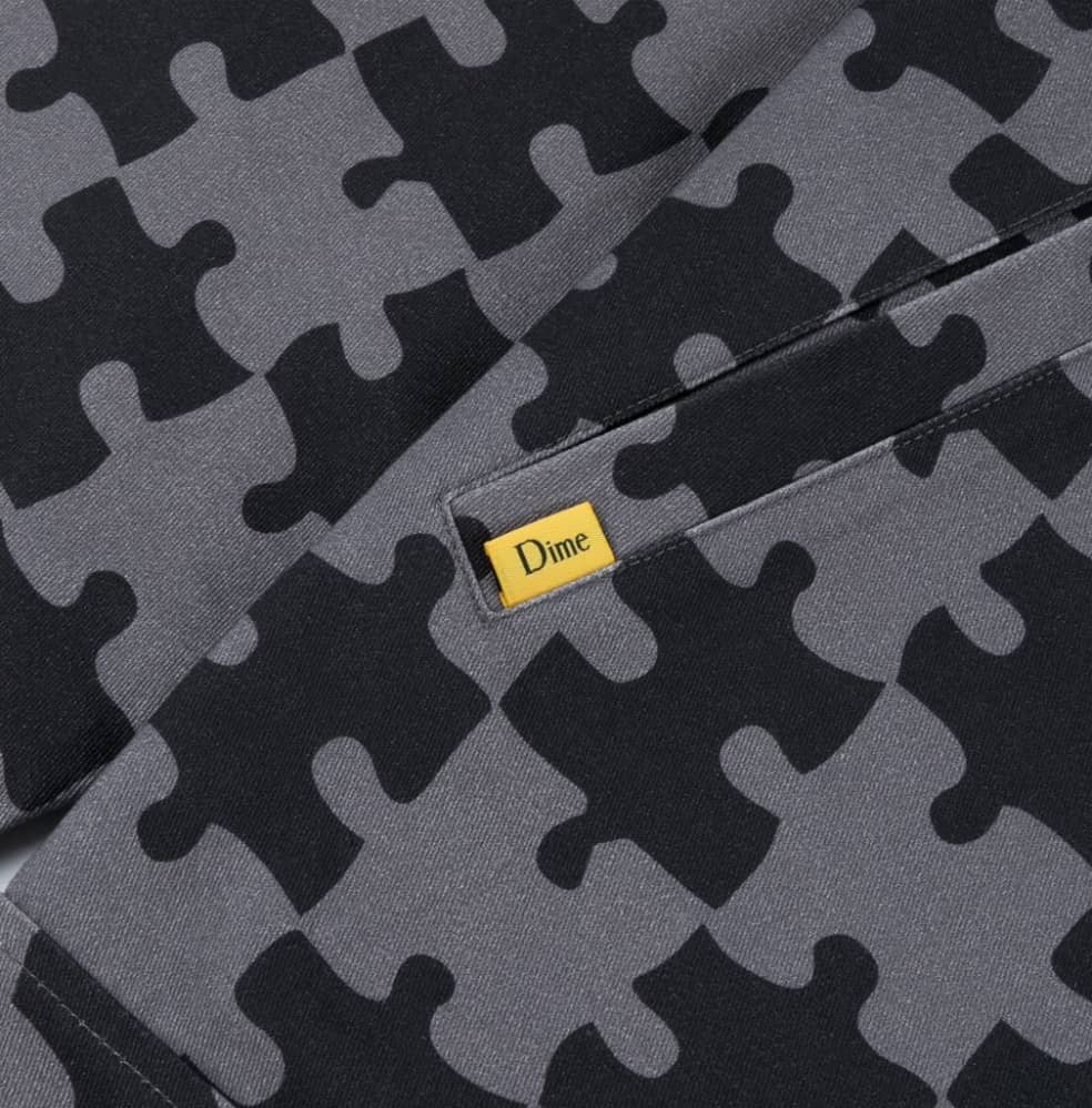 DIME Puzzle Twill Jacket - Charcoal / Black - Image 4