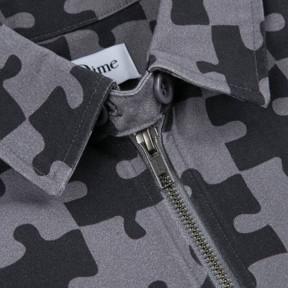DIME Puzzle Twill Jacket - Charcoal / Black - Image 5