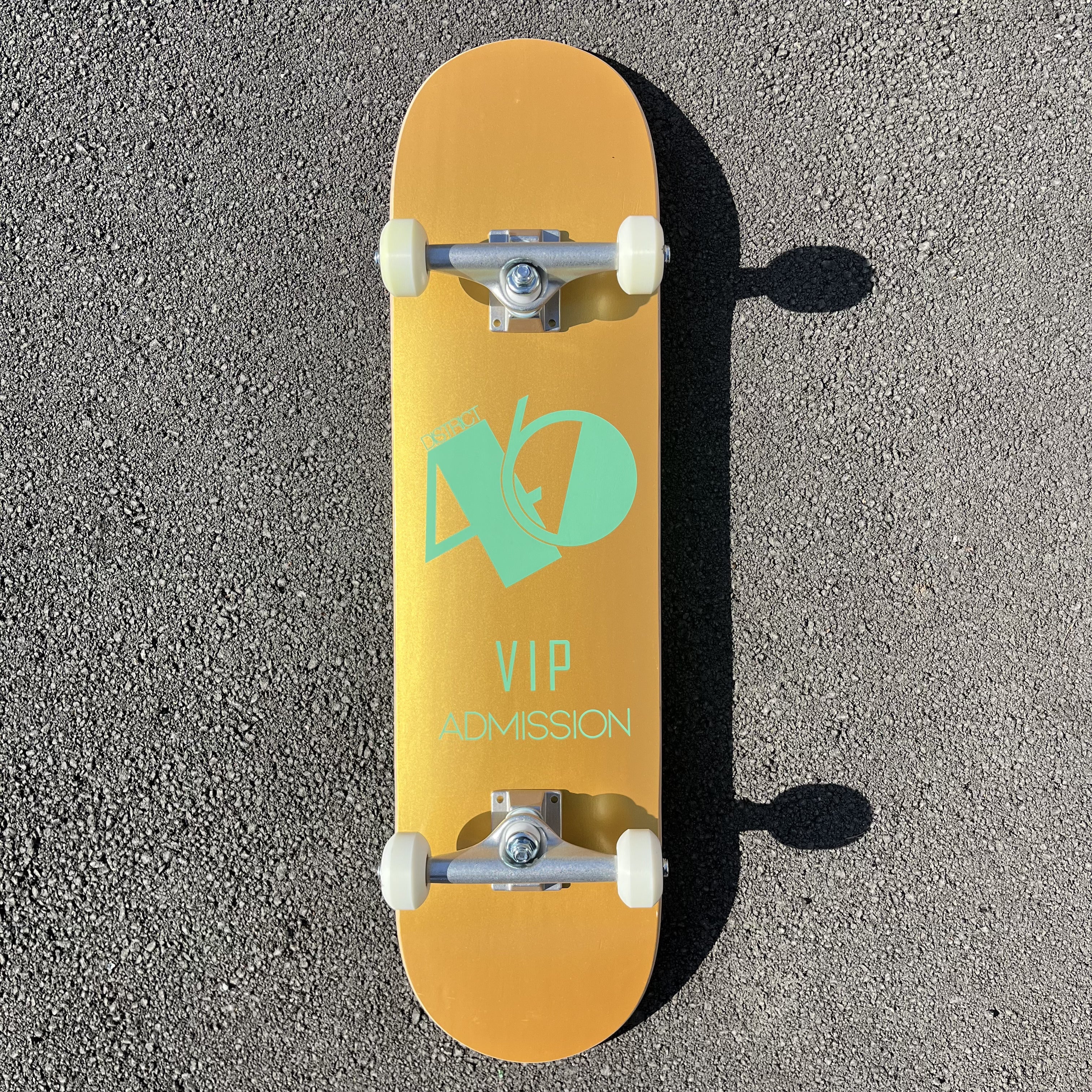 District 46 VIP Gold Complete Skateboard - 8.00