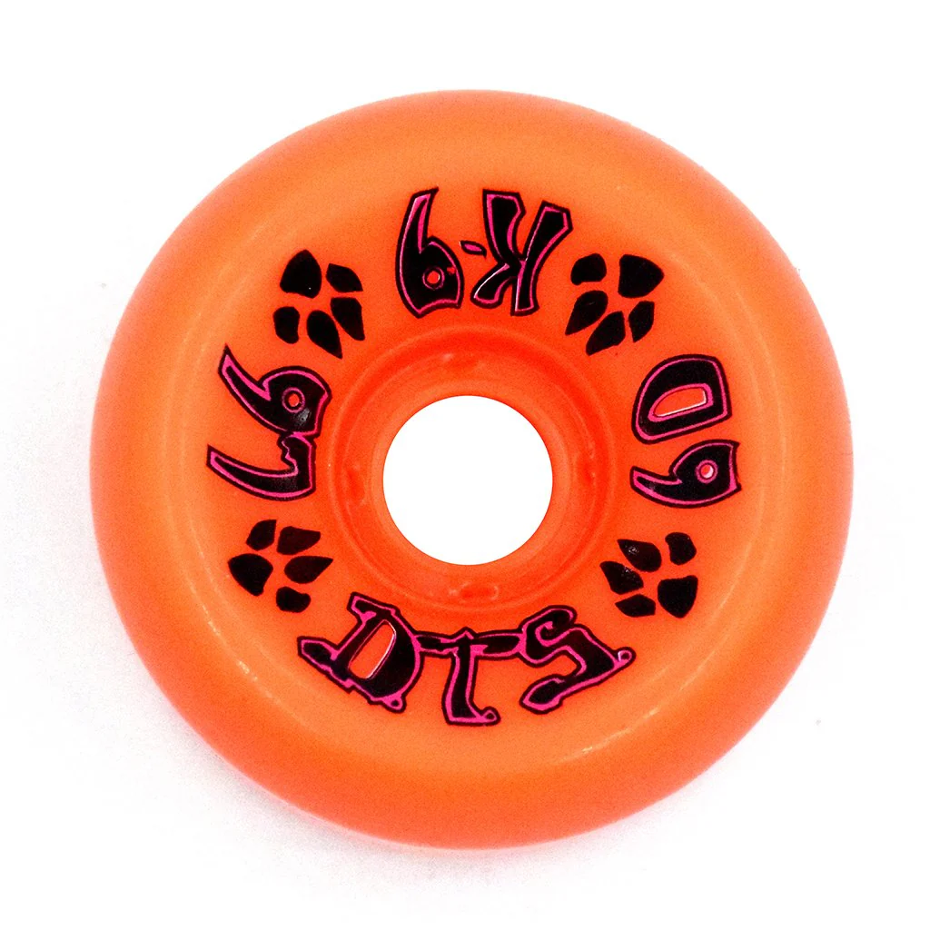Dogtown K-9 Skateboard Wheels 60mm x 97a - Neon Orange