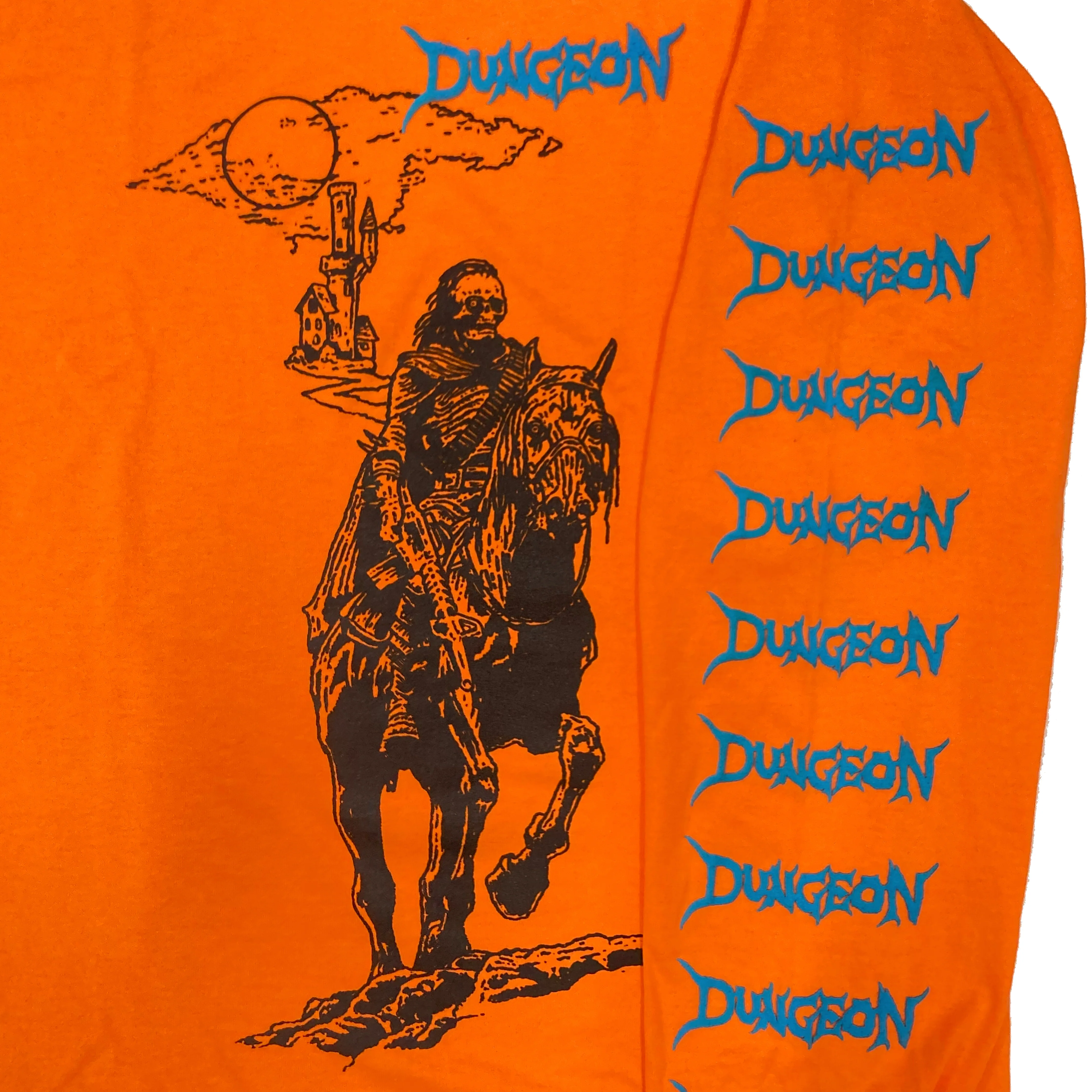Dungeon Knight Castle Long Sleeve T-Shirt - Orange - Image 2