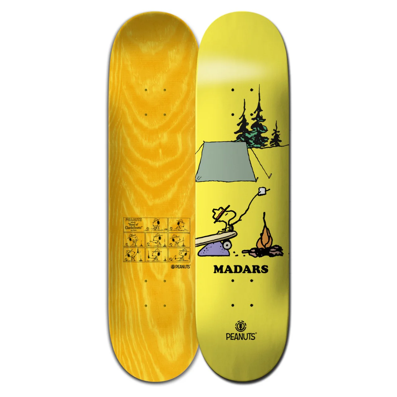 Element Skateboards Peanuts Woodstock Madars Apse Skateboard Deck - 8.25