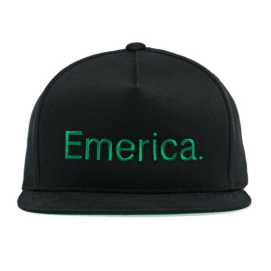 Emerica Pure Five Panel Cap - Black/Green - Image 3
