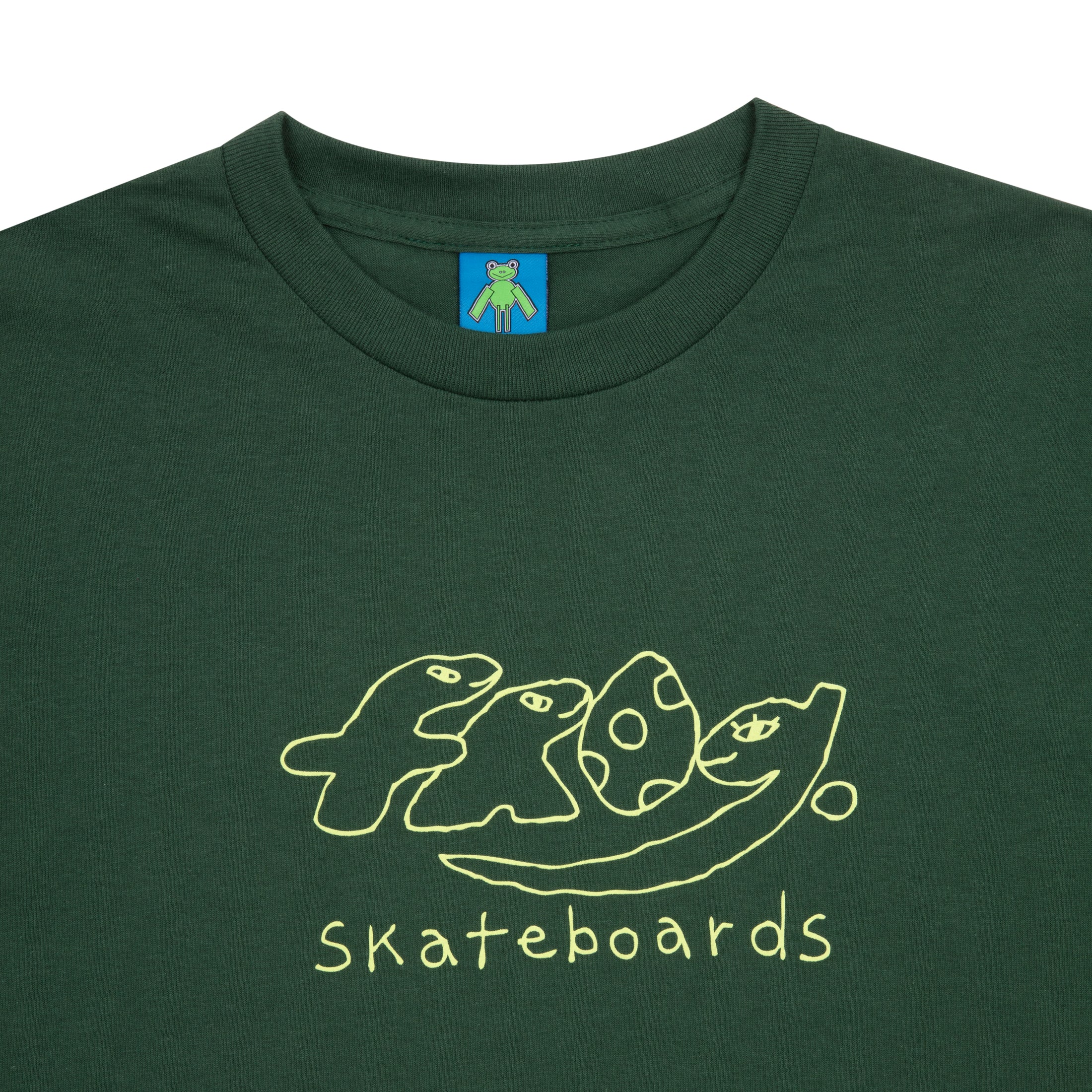 Frog Skateboards Dino Logo Tee - Forest Green - Image 2