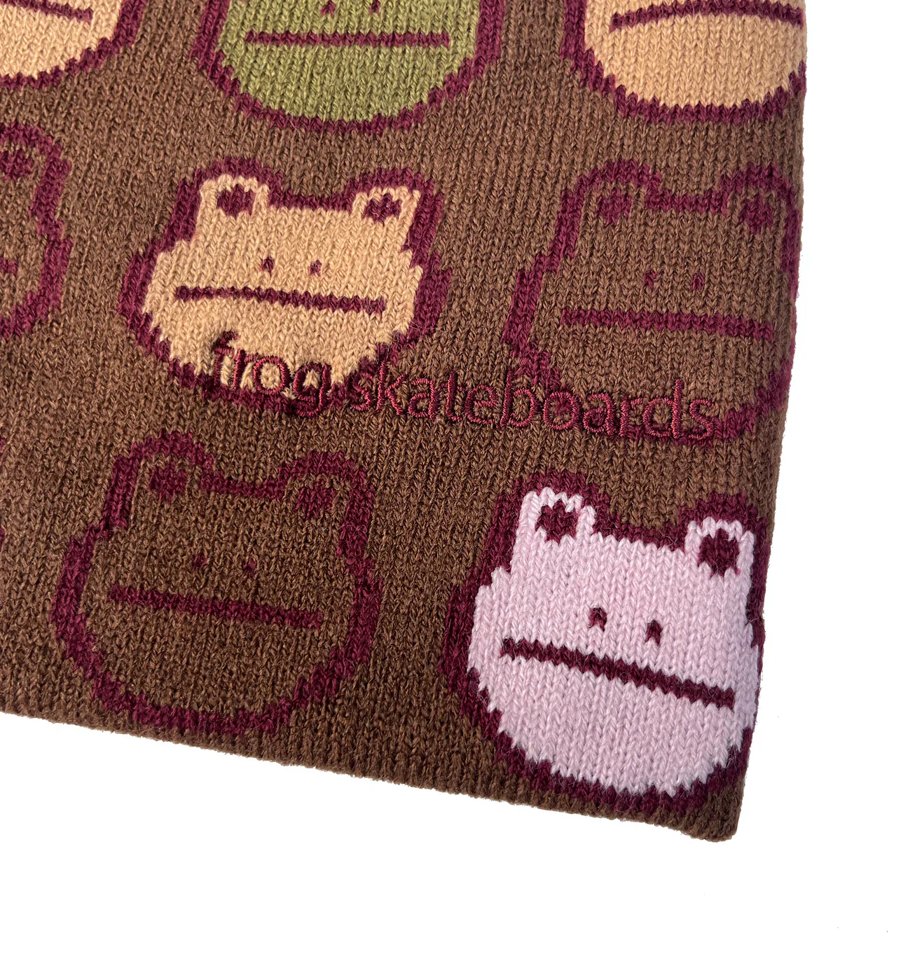 Frog Skateboards Frog Nation Beanie - Brown - Image 3