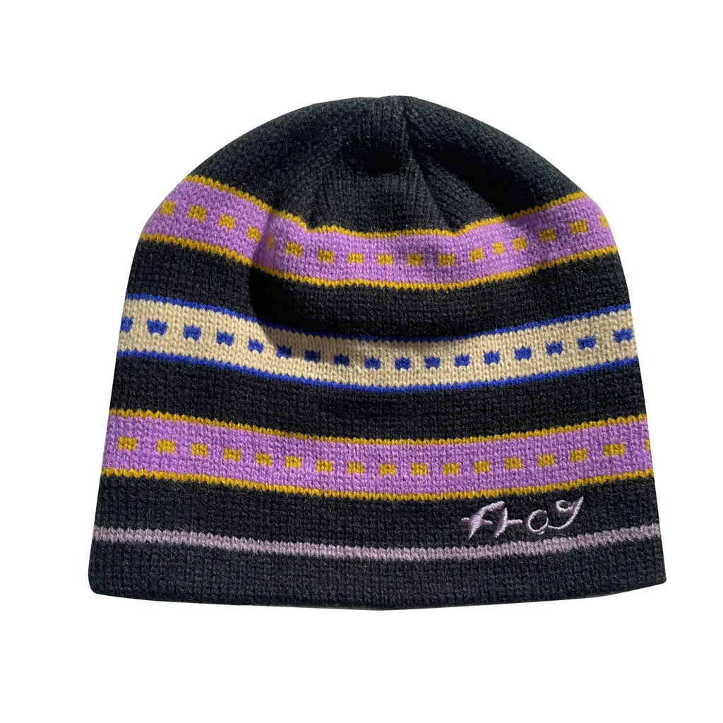 Frog Skateboards Lost Beanie - Black / Purple - Image 2
