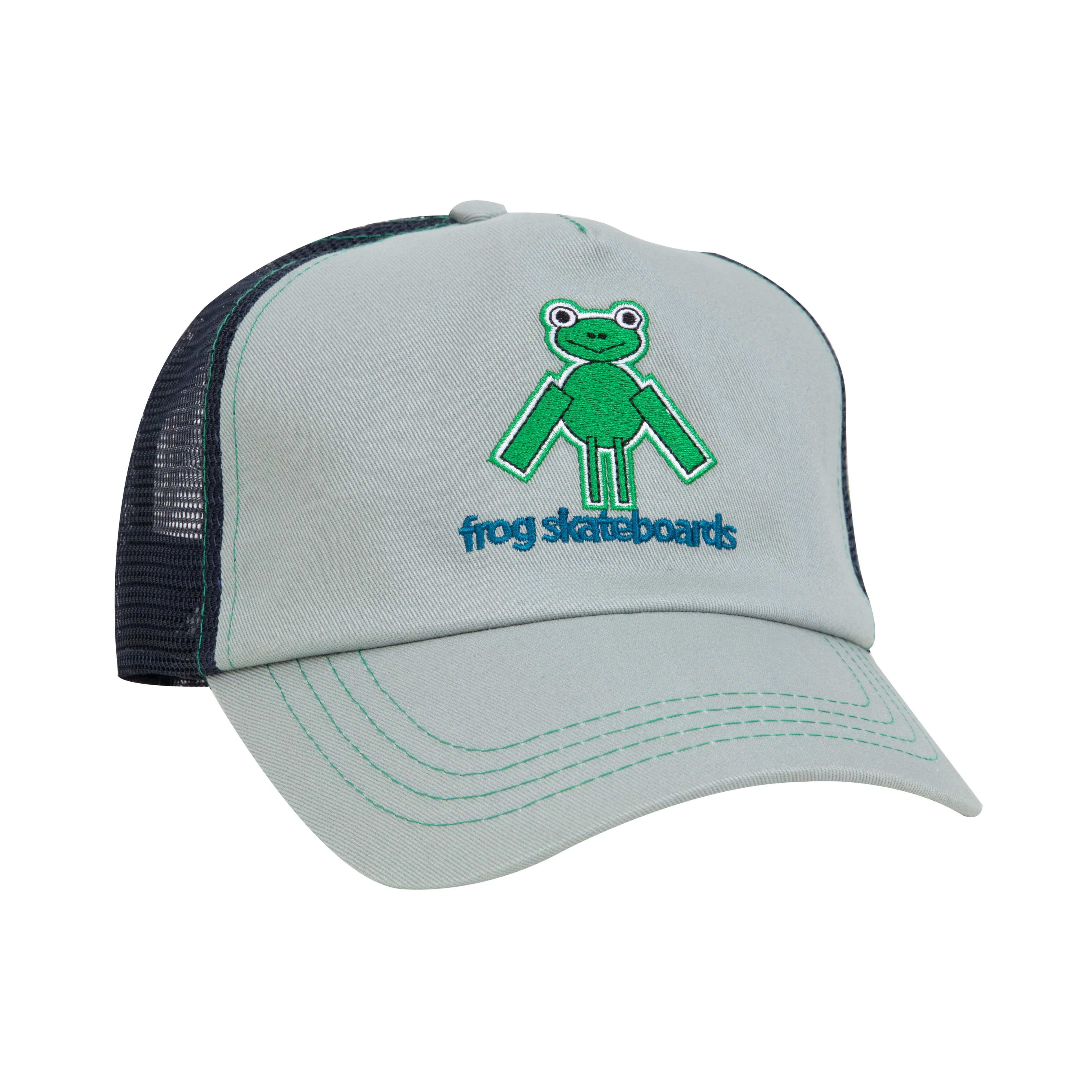 Frog Skateboards Perfect Frog Trucker Cap - Grey / Navy