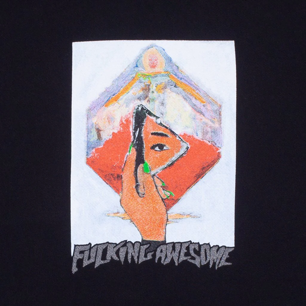 Fucking Awesome Dill Mirror Painting Tee Black - Image 2