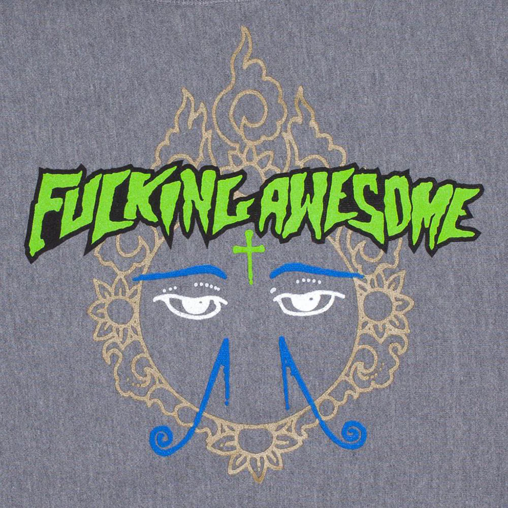 Fucking Awesome Hindu Eyes Hoody Heather - Image 2