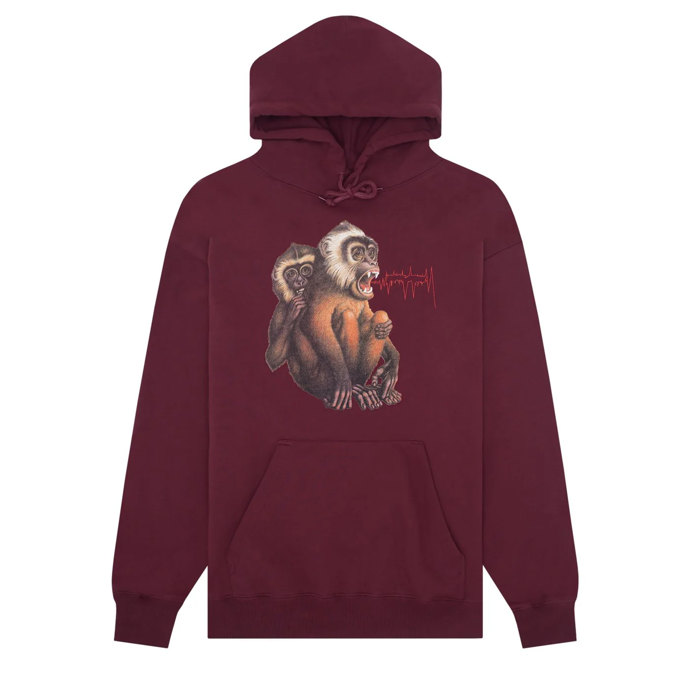 Fucking Awesome Monkey Radar Hoodie - Maroon