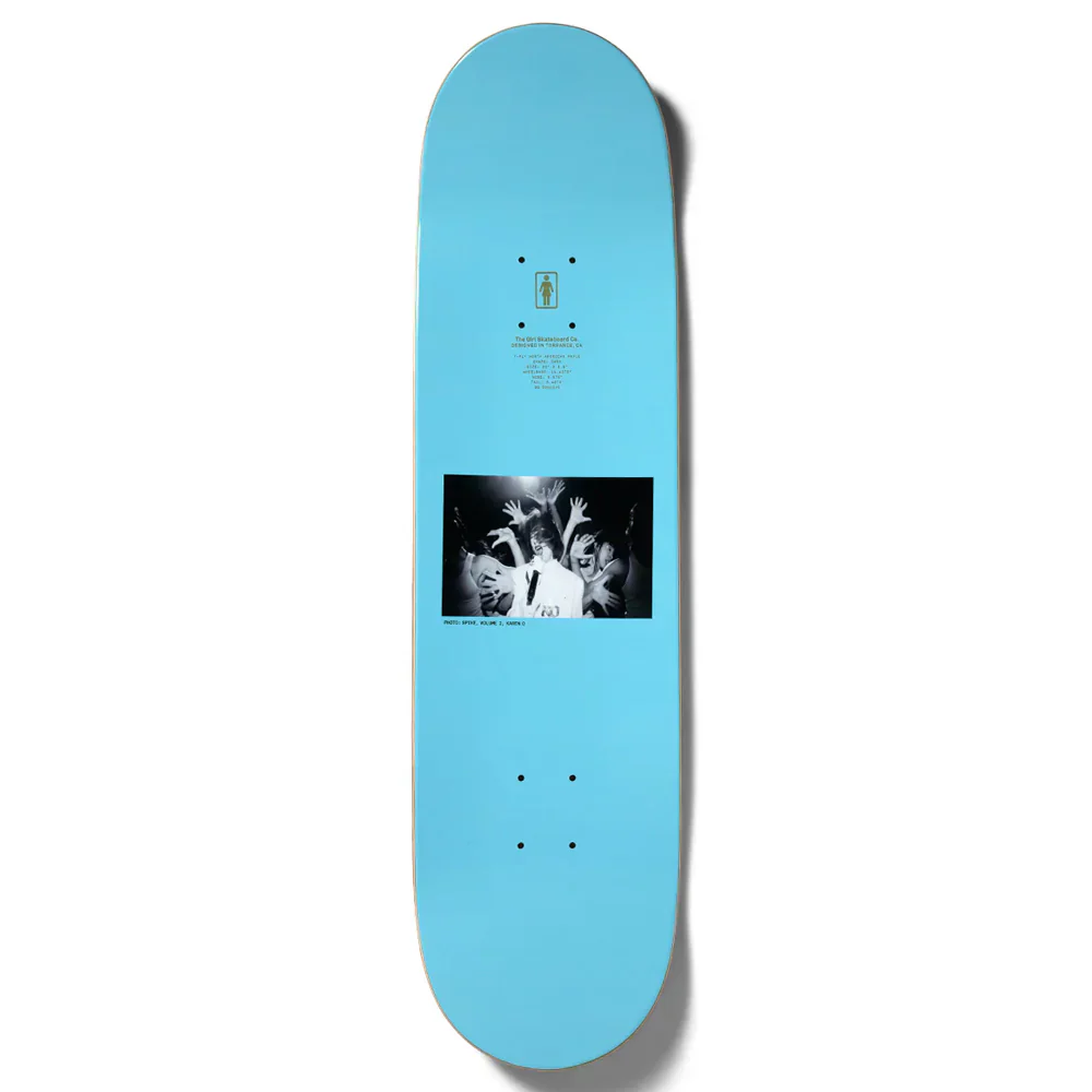 Girl Skateboards Shot By Spike Karen O Skateboard Deck - 8.5 Grey - Image 2