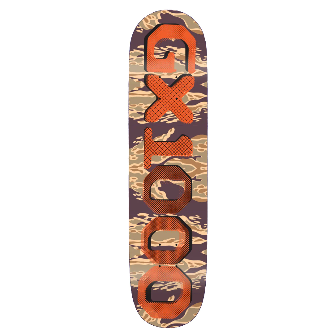 GX1000 Tiger Camo Skateboarding Deck (Two) - 8.5