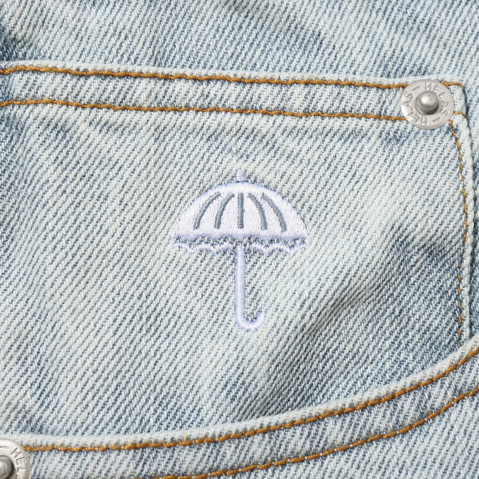 Helas Dieu Grec Jeans Shorts - Light Blue - Image 4