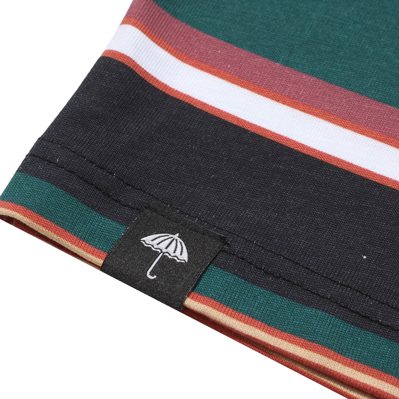 Helas Rayures Tee - Green / Black - Image 4