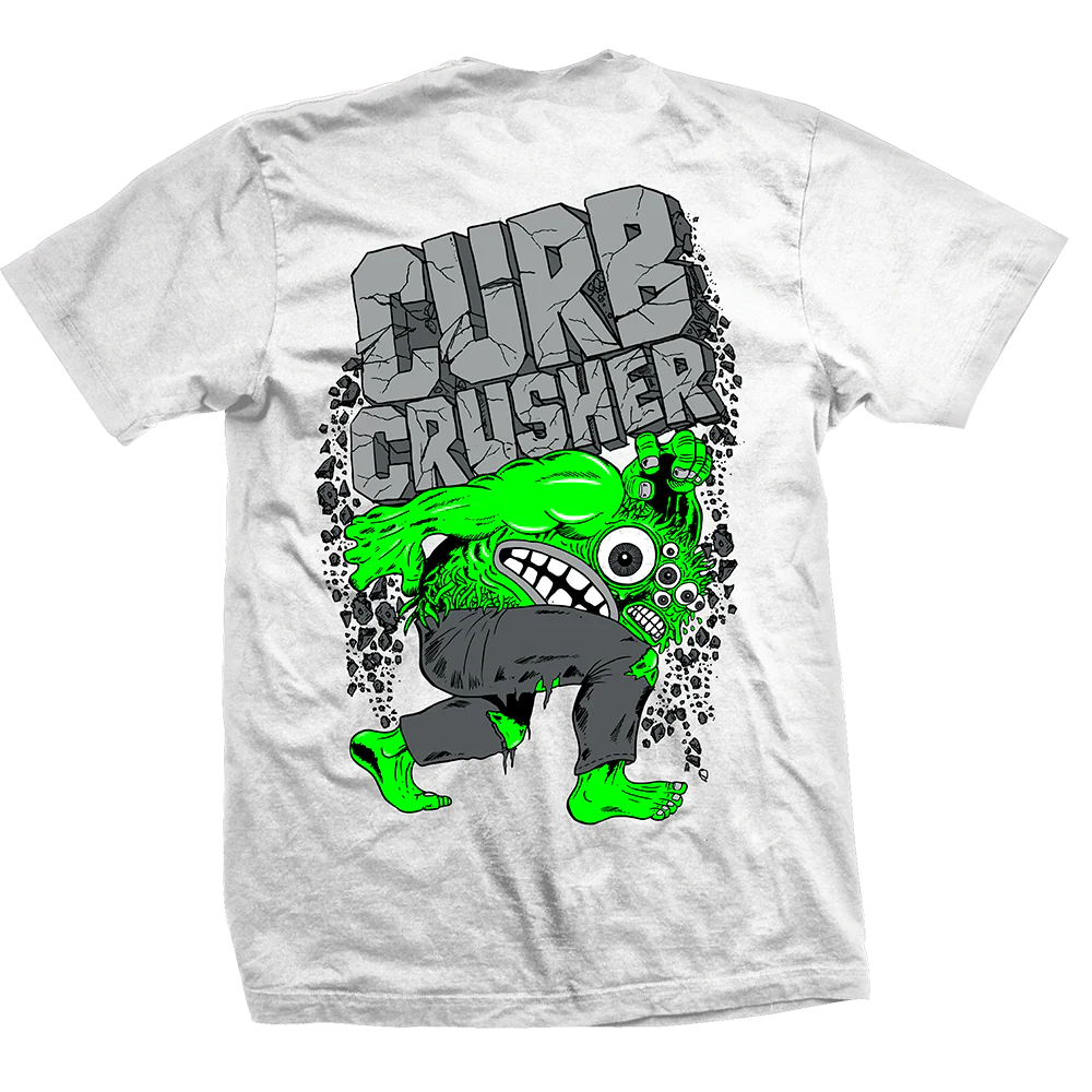 Heroin Skateboards Curb Crusher King T-Shirt - Heather Grey