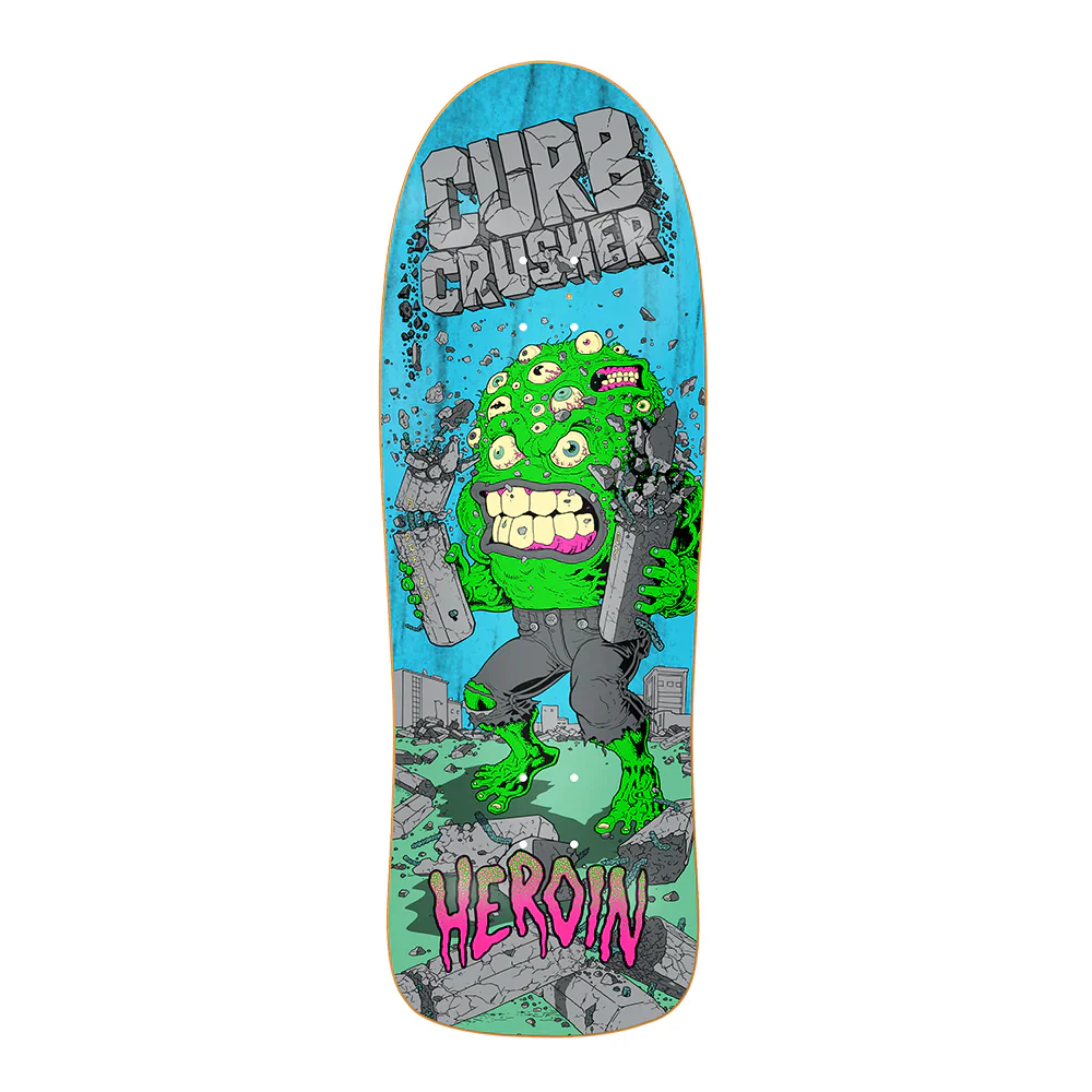 Heroin Skateboards Curb Crusher XL Barf Skateboard Deck - 10.25