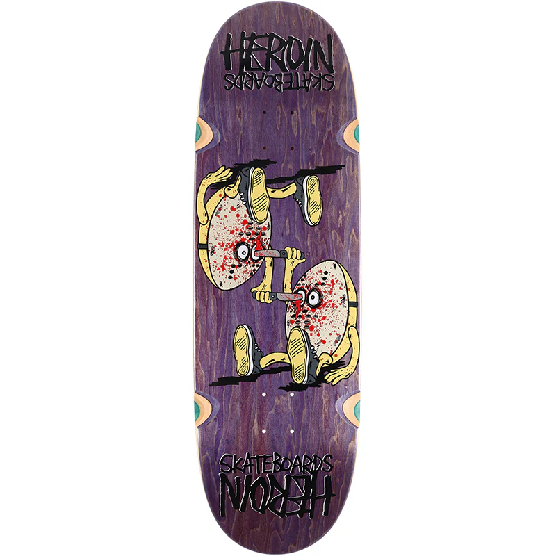 Heroin Skateboards Curb Killer 3 Symmetrical Razor Edge Shape Skateboard Deck - 10.00 (Egg Shape)