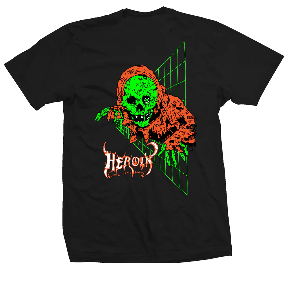 Heroin Skateboards Ghoul T-Shirt - Black
