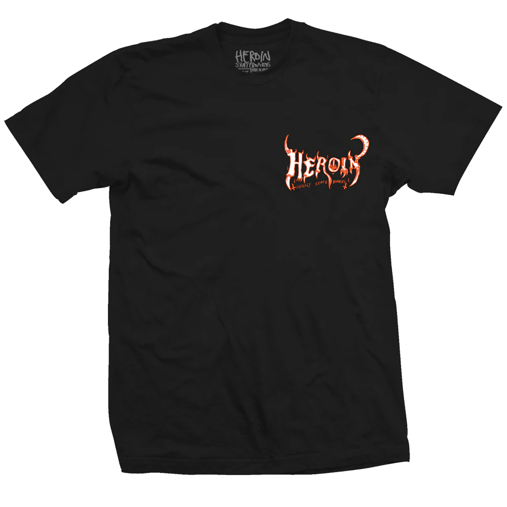 Heroin Skateboards Ghoul T-Shirt - Black - Image 2