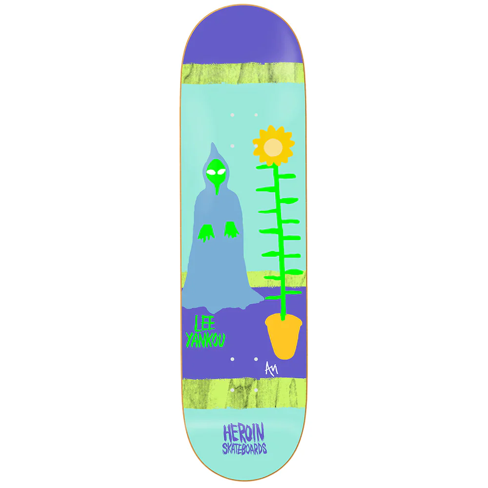 Heroin Skateboards Lee Yankou Papillon Skateboard Deck - 8.5