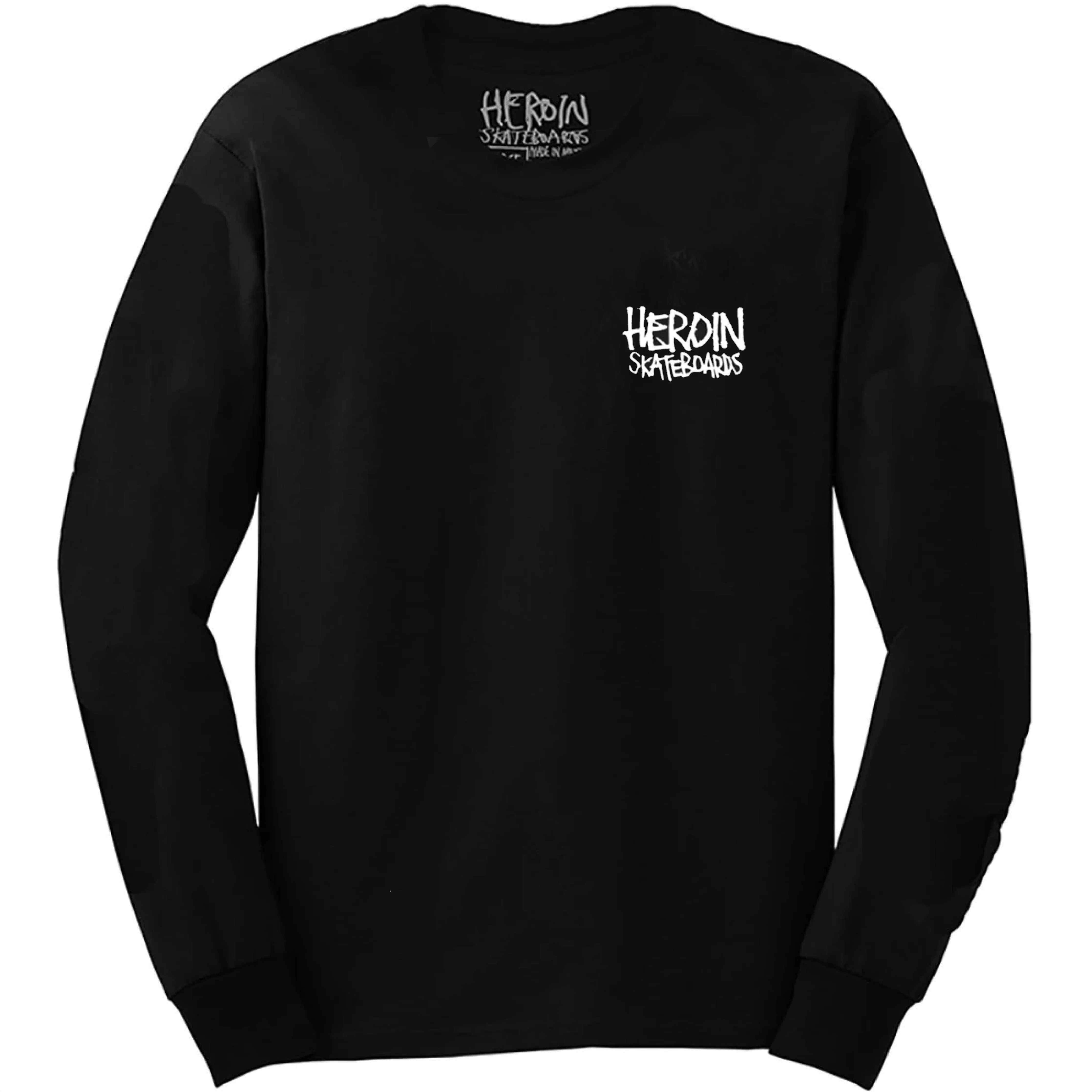 Heroin Skateboards Space Egg Long Sleeve T Shirt - Black - Image 2
