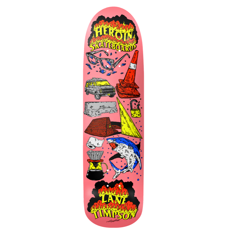 Heroin Skateboards Zane Timpson Life Skateboard Deck - 9.00