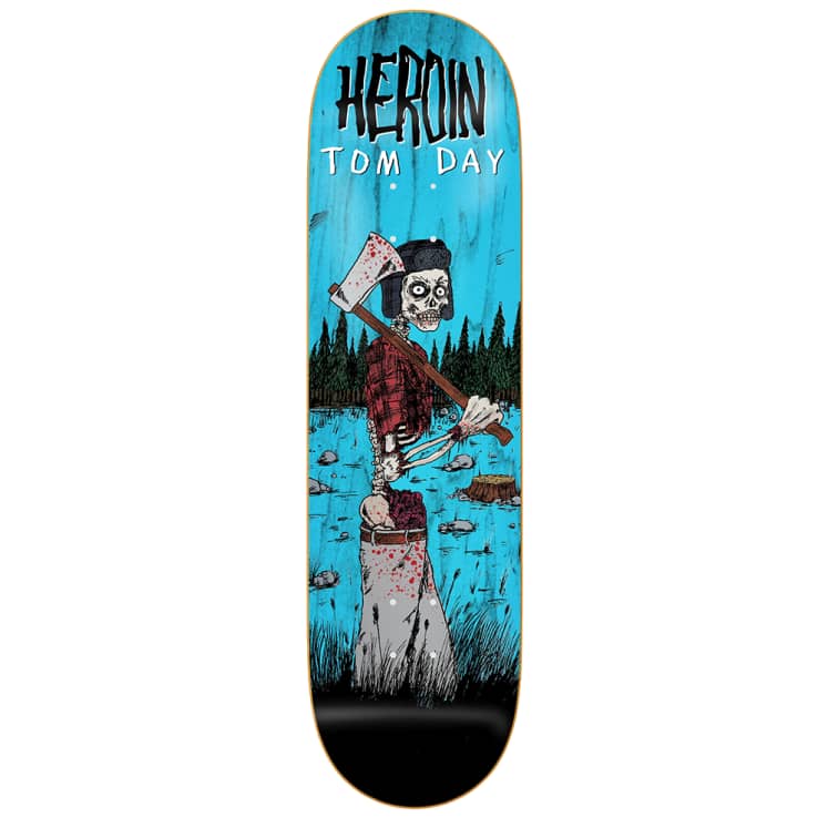 Heroin Skateboards Tom Day Woodsman Skateboard Deck Assorted Woodstain - 8.75