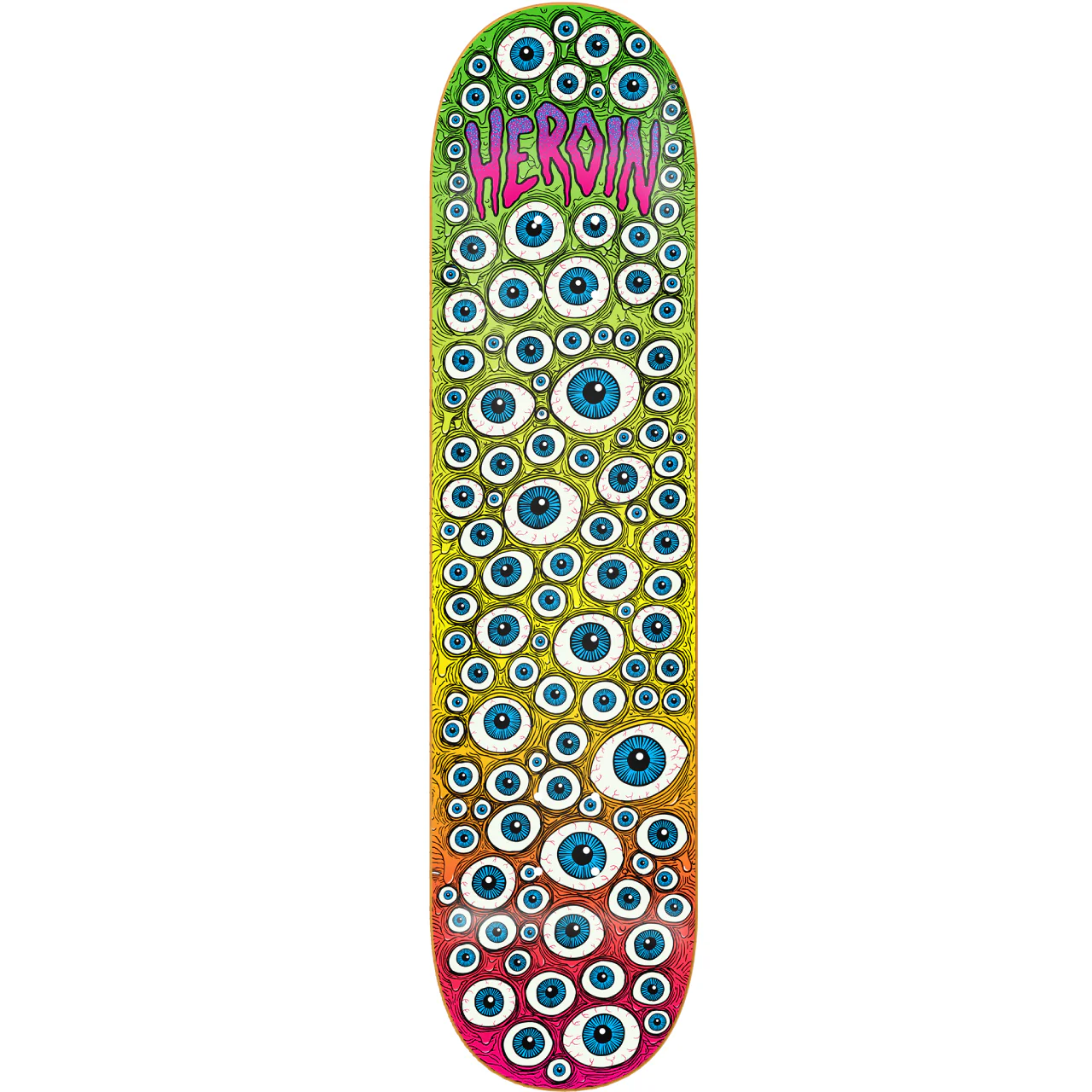 Heroin Skateboards Toxic Fade Eyes Skateboard Deck - 8.00