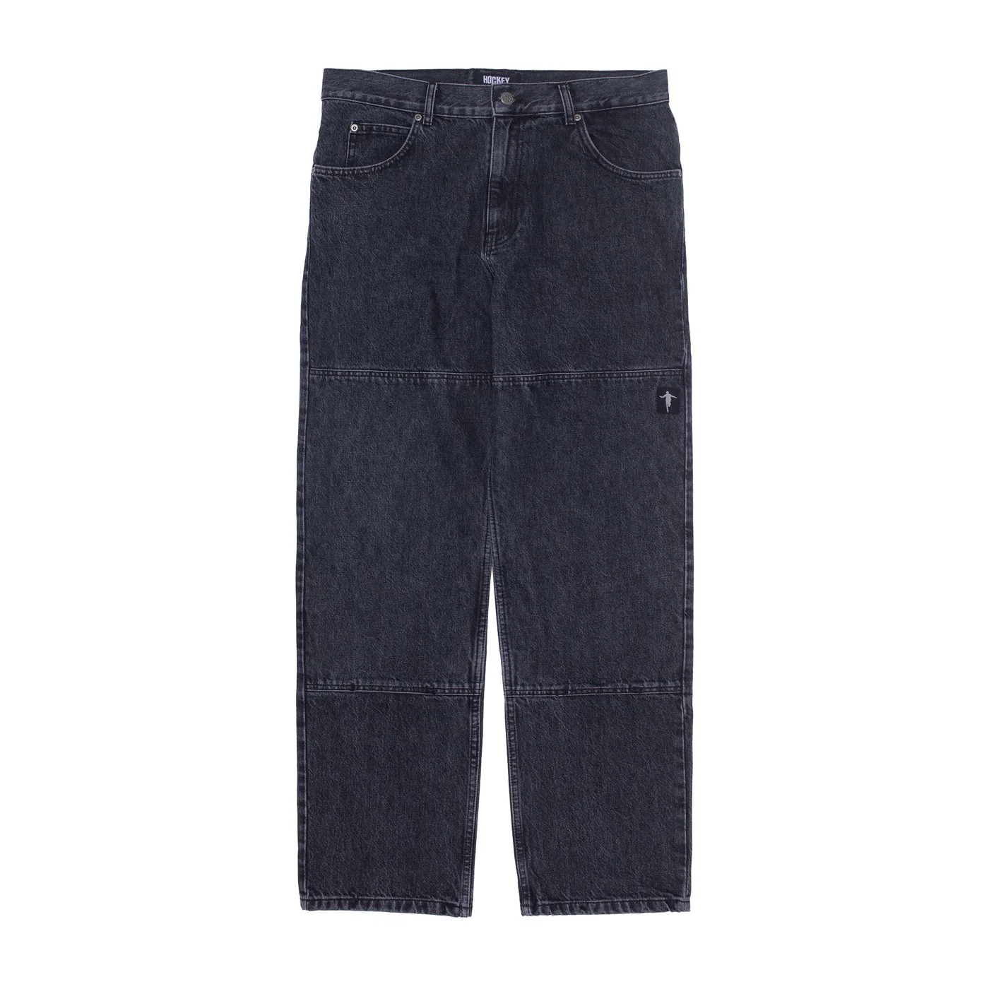 Hockey Double Knee Jean Black