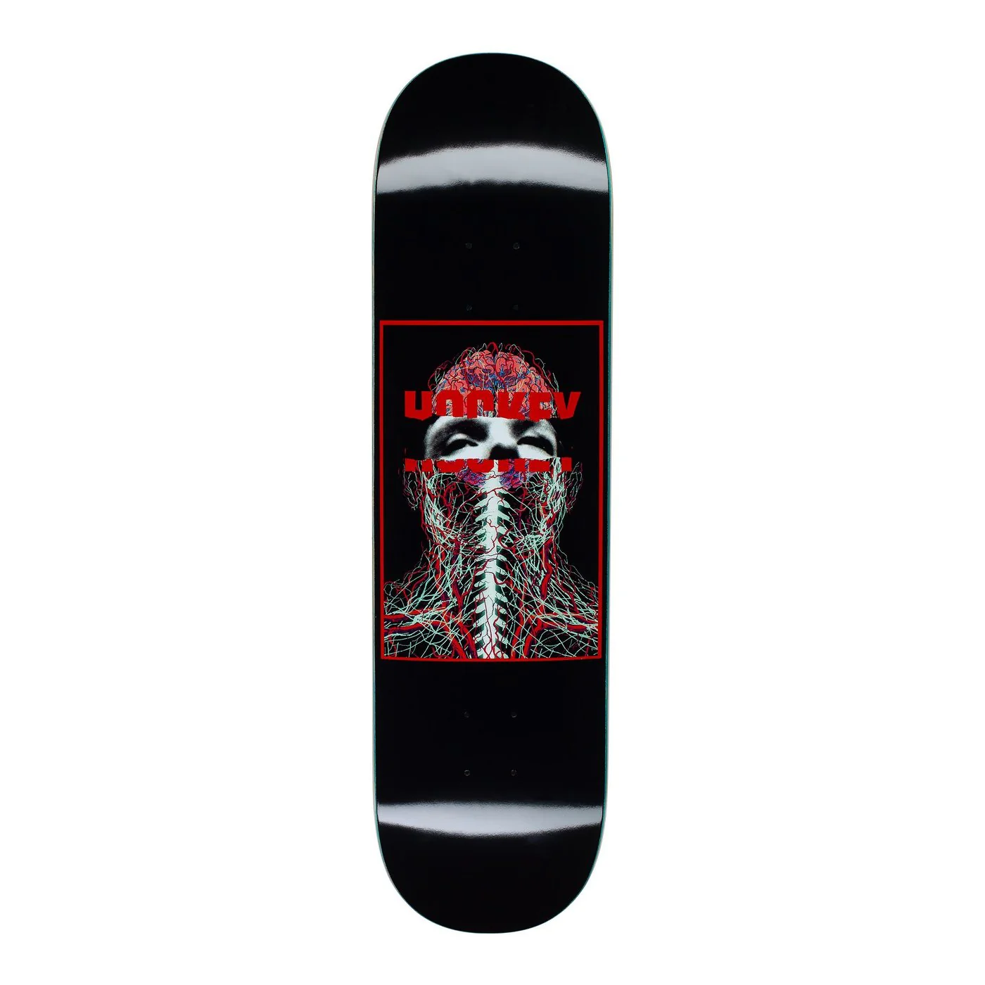 Hockey John Fitzgerald Nerves Black Skateboard Deck - 8.25