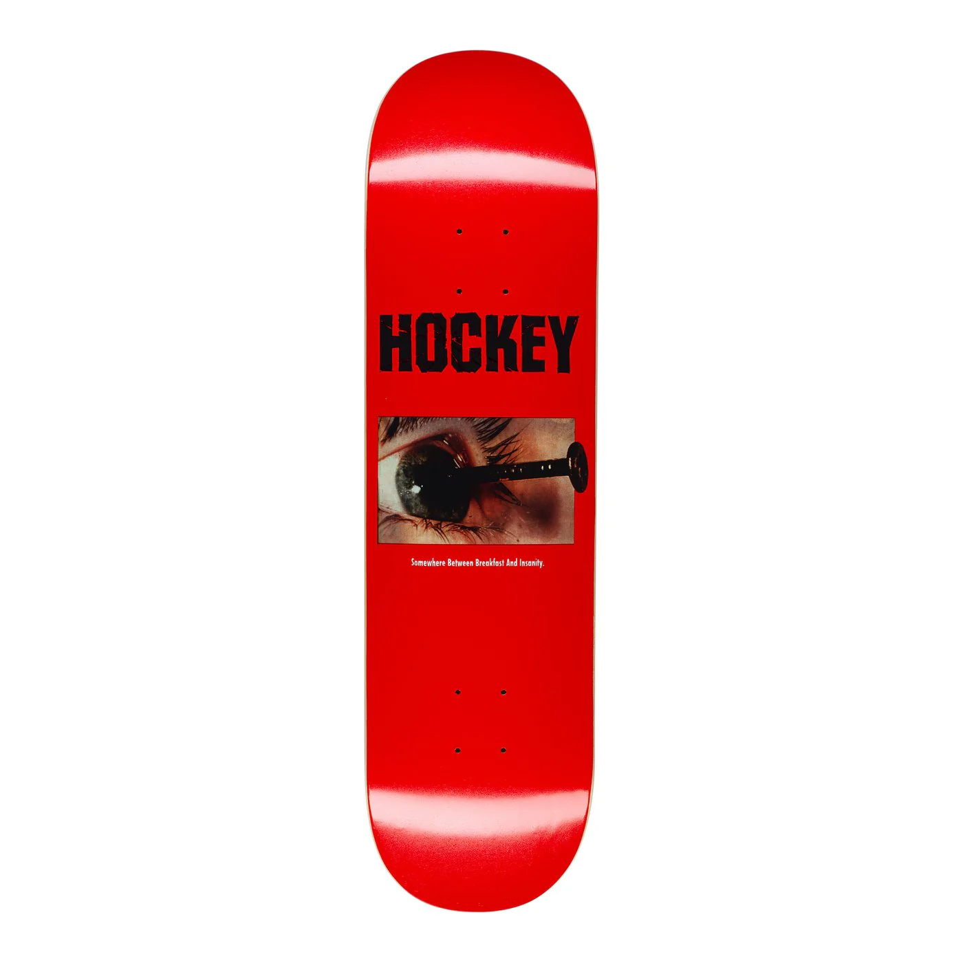 Hockey Skateboards Ben Kadow Breakfast Insanity Skateboard Deck (Red) - 8.25