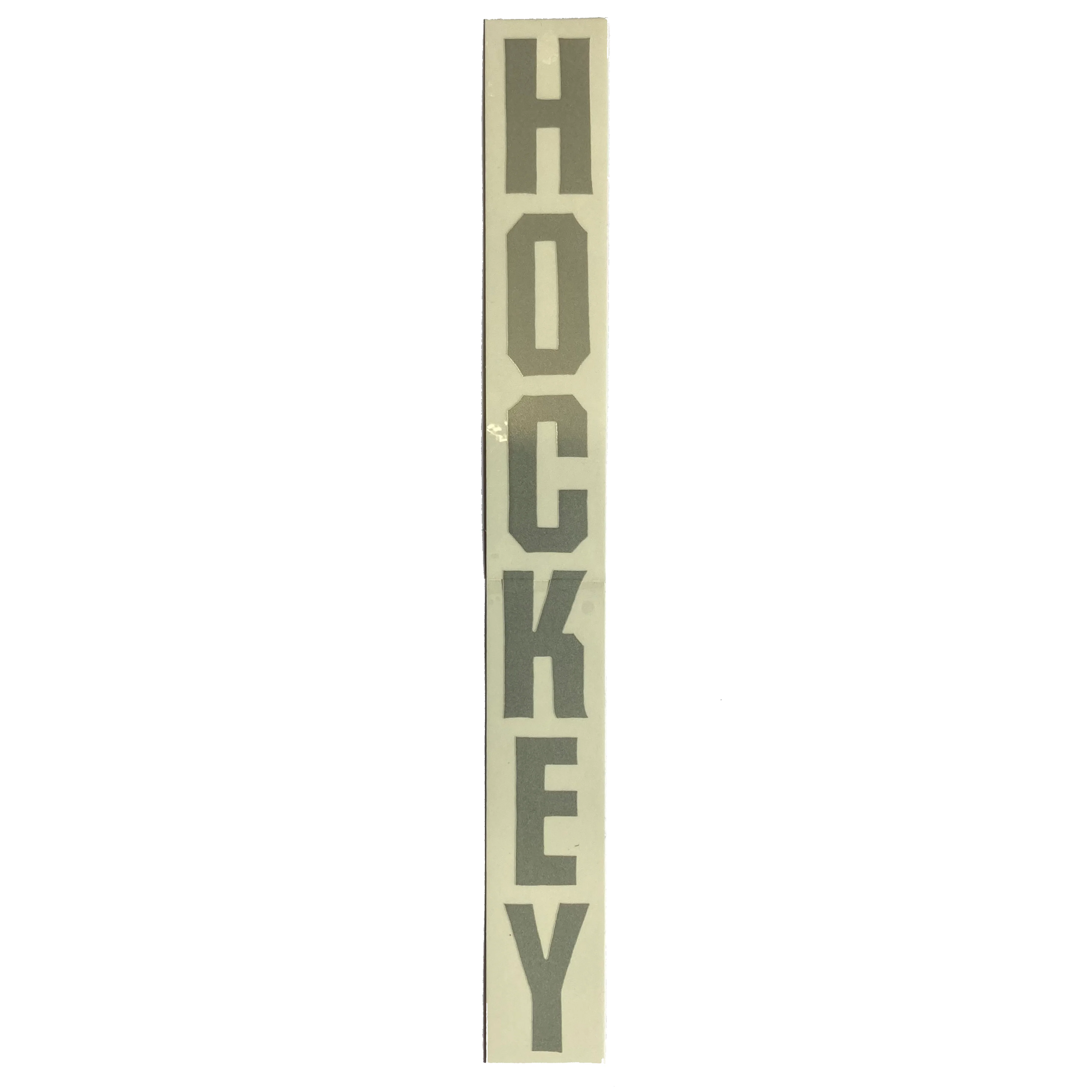 Hockey Skateboards - Vertical Logo Sticker Silver