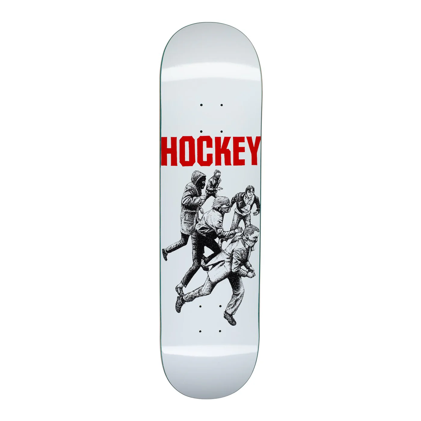 Hockey Vandals White Skateboard Deck - 8.5