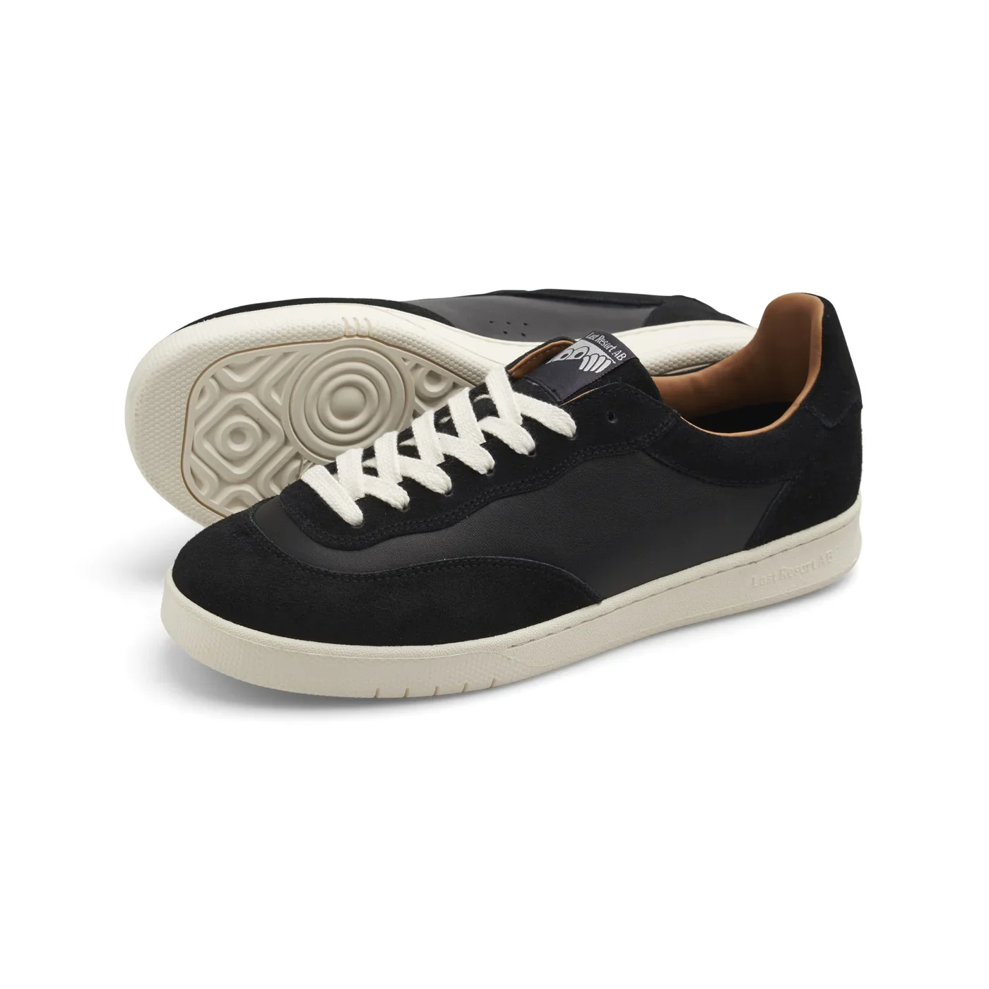 Last Resort AB CM001 Lo Suede / Leather Skate Shoes - Black / White - Image 2