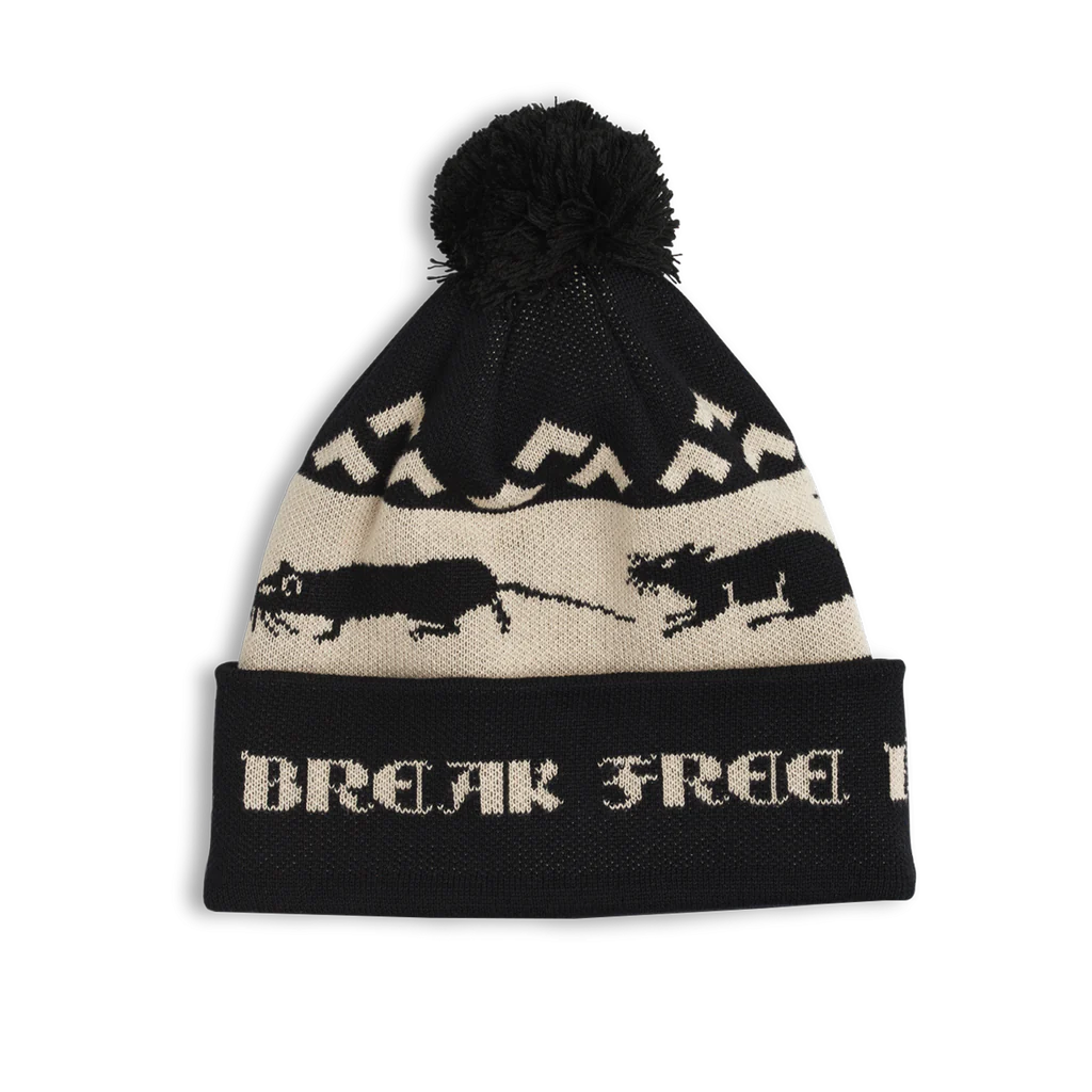Last Resort AB Rat Race Pom-Pom Beanie - Black
