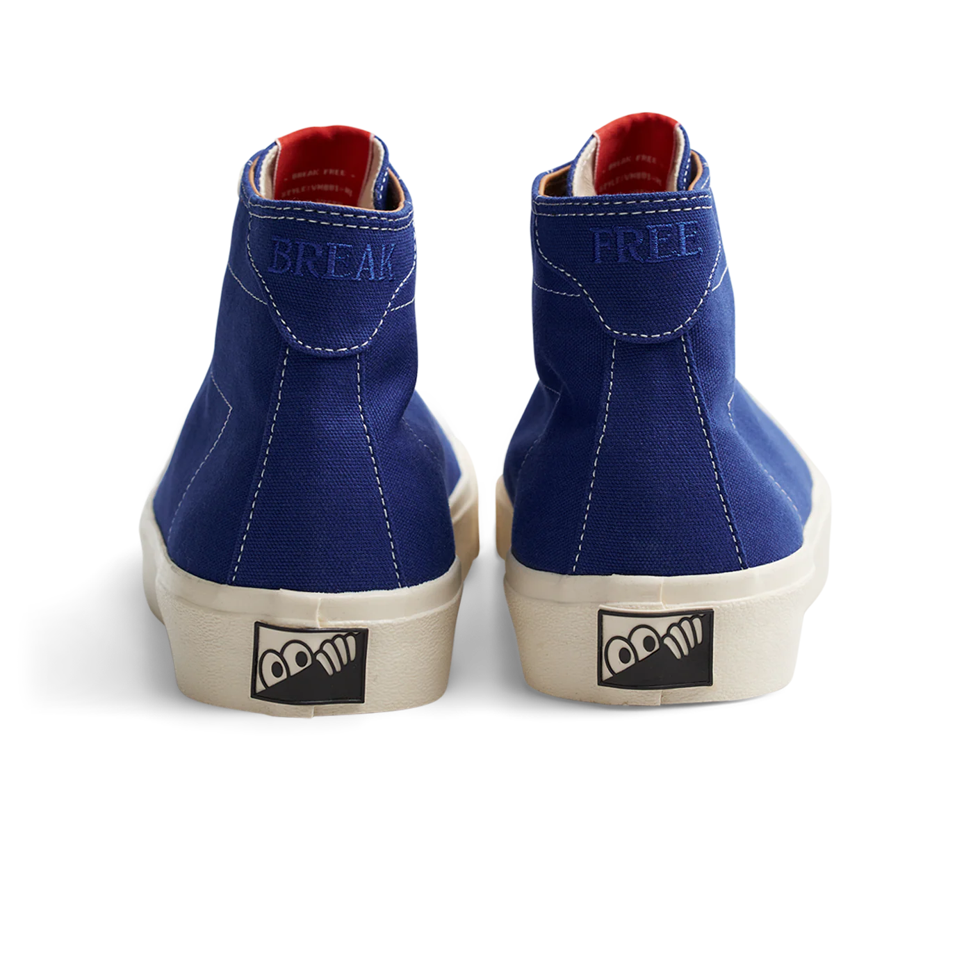 Last Resort AB VM001 Canvas Hi Vegan Skate Shoes - True Blue / White - Image 3