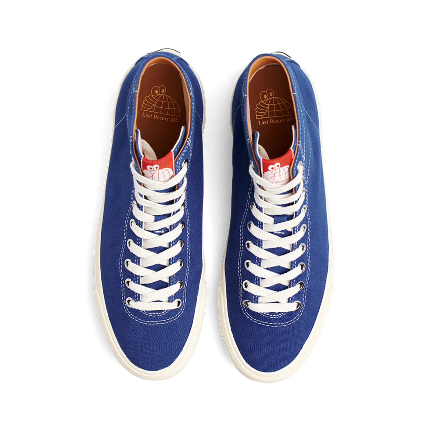 Last Resort AB VM001 Canvas Hi Vegan Skate Shoes - True Blue / White - Image 4
