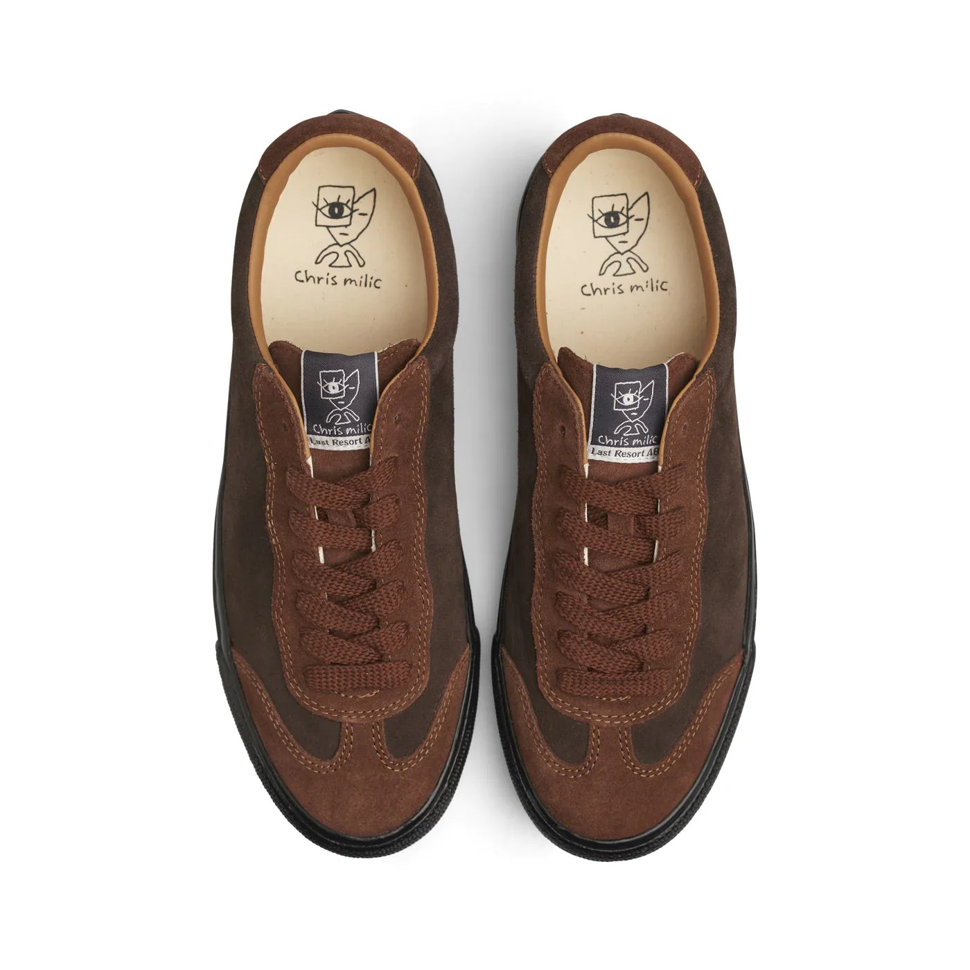 Last Resort AB VM004 Milic Suede Lo model Skate Shoes - Duo Brown / Black - Image 3