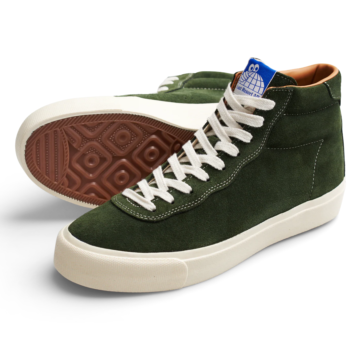 Last Resort VM001 Suede Hi Olive/White Skateboard Shoe - Image 2