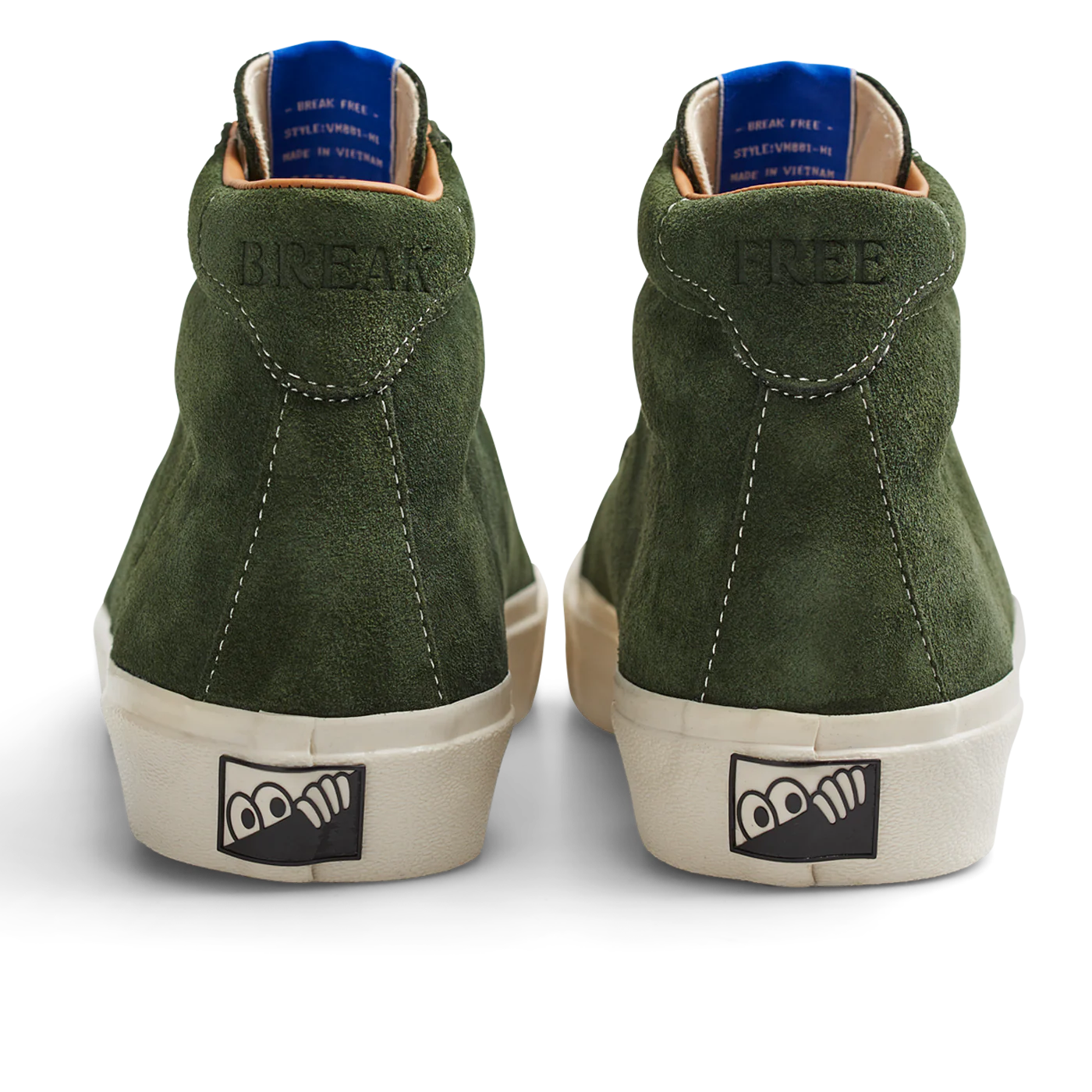 Last Resort VM001 Suede Hi Olive/White Skateboard Shoe - Image 4