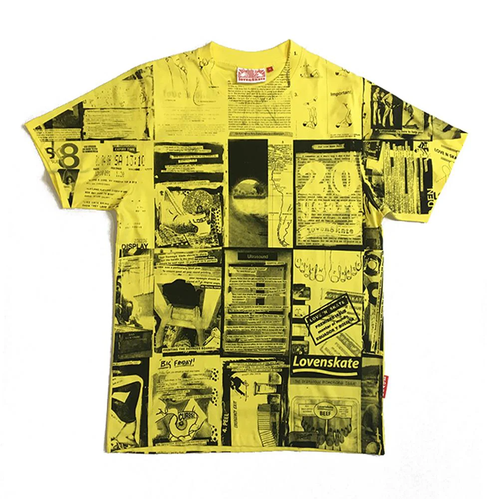 Lovenskate 20th Anniversary Zine Tee - Yellow