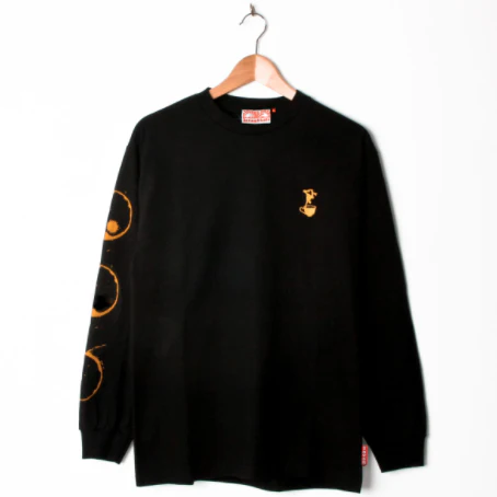 Lovenskate Drink Chai, Get Rad Longsleeve T-Shirt - Black - Image 2