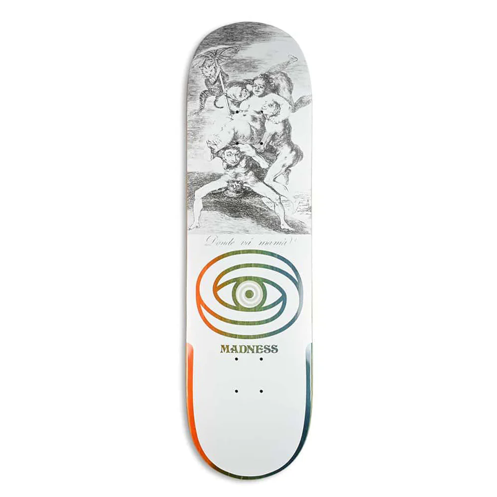 Madness Skateboards Donde R7 White Skateboard Deck - 8.5