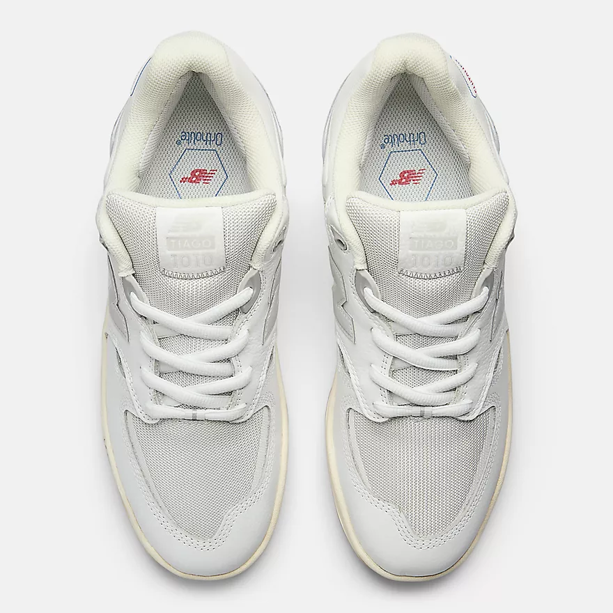 New Balance Numeric 1010 Tiago Lemos Skateboard Shoes - White With Grey - Image 4