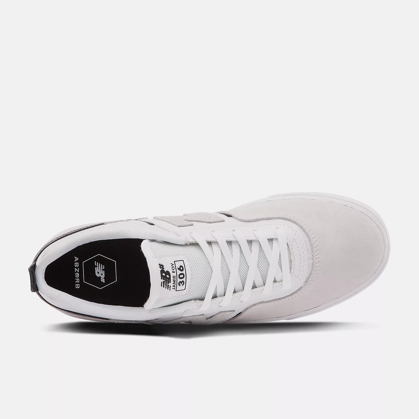New Balance Numeric 306 Jamie Foy Skateboard Shoe - White/White - Image 3