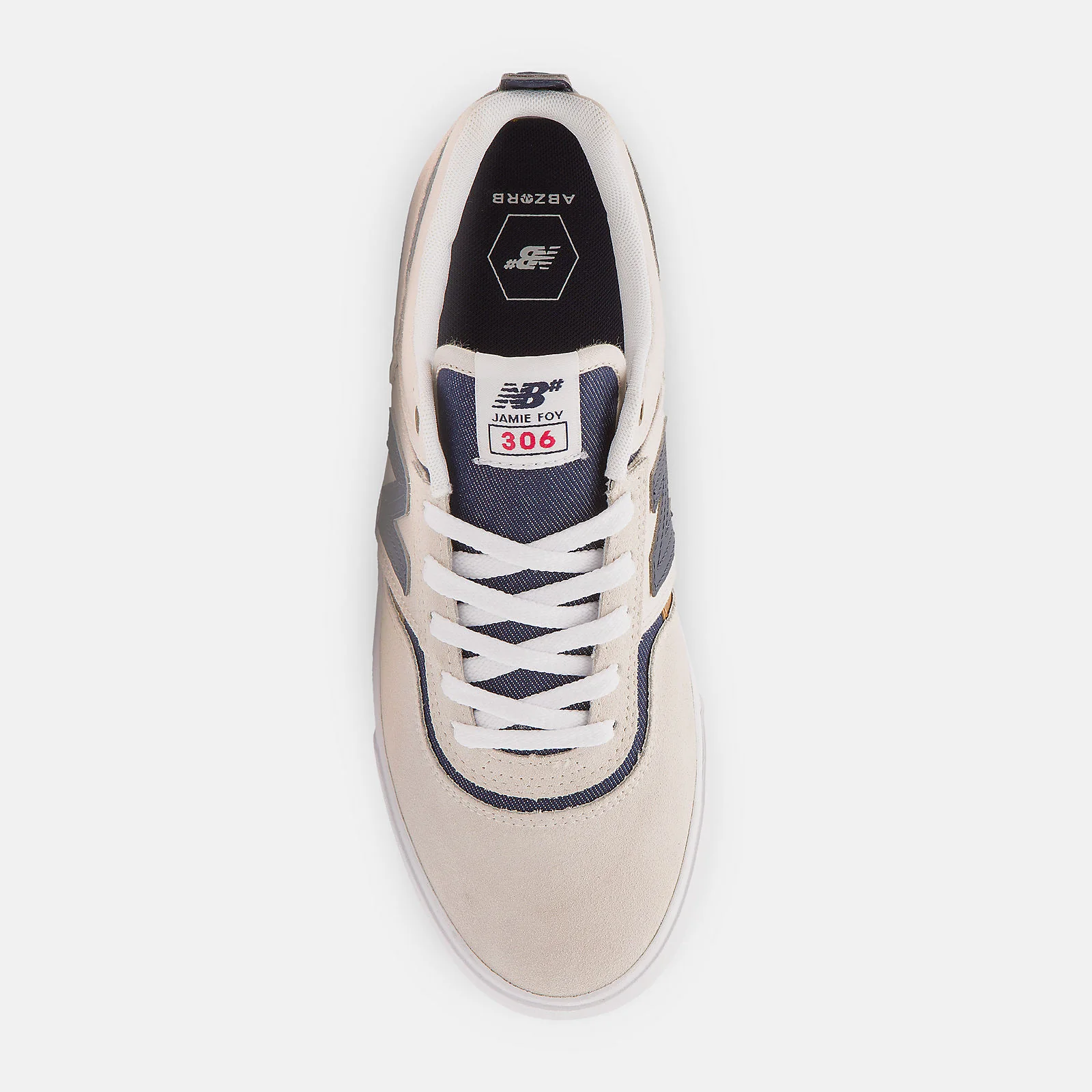 New Balance Numeric 306 Jamie Foy Skateboard Shoe - White/Navy - Image 2