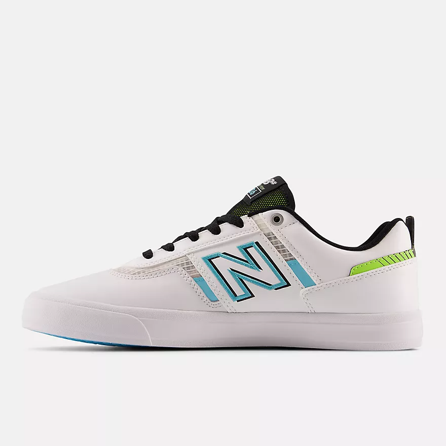 New Balance Numeric 306 Jamie Foy Skateboard Shoe - White With Aqua Sky - Image 3