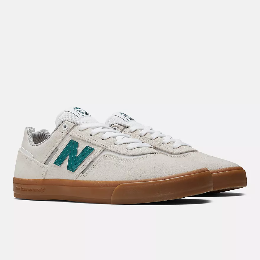 New Balance Numeric 306 Jamie Foy Skateboard Shoes - Sea Salt With Green - Image 3